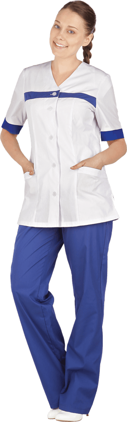 Костюм АНЮТА, белый-василек